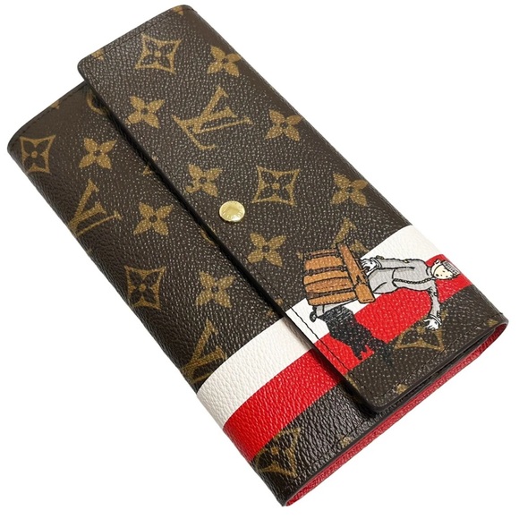 Louis Vuitton Bifold Long Wallet Brown Monogram M60034 Portefeuille Sarah - Picture 2 of 8